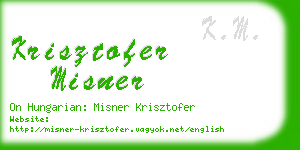 krisztofer misner business card